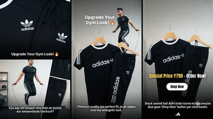 Adidas summer tracksuit (Black)