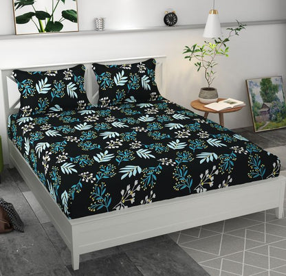 Premium Microfiber Fitted Bedsheet with 2 Pillow Covers