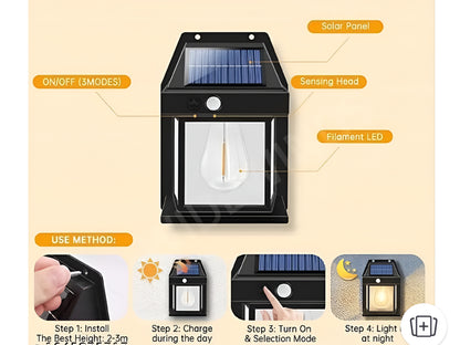 Solar Interaction Wall Lamp 3 Outdoor Motion Sensor