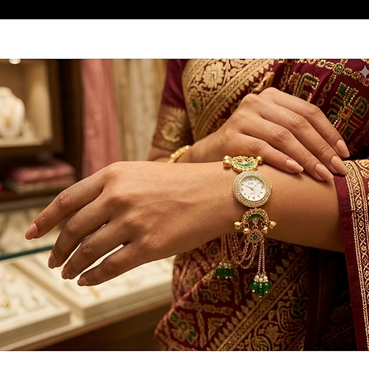 Royal Gold Tassel Watch-Bracelet