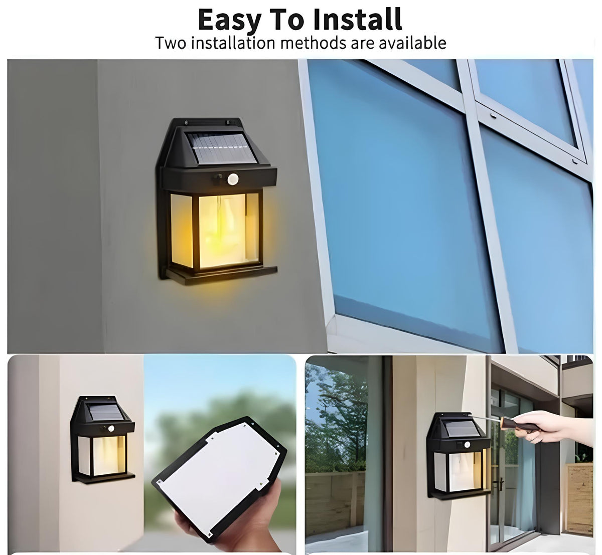 Solar Interaction Wall Lamp 3 Outdoor Motion Sensor